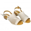 Sandalias de Piel con Tacón Bajo y Pala Calada 48+ Horas 515701/11