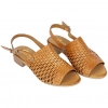 Sandalias de Piel con Tacón Bajo y Pala Calada 48+ Horas 515701/11