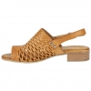 Sandalias de Piel con Tacón Bajo y Pala Calada 48+ Horas 515701/11
