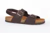 Sandalia Corcho de Mujer Beis Marron Chocolate Negro Taupe Doble Hebilla con Tira Autenti 10888