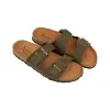 Sandalia Bio Doble Hebilla Piel Serraje Autenti 3195