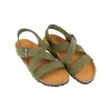 Sandalia Casual Piel Cruzada Hebilla con Tira Autenti 7446