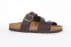 Sandalias con Hebillas de Mujer Piel Marrón Piso Bio Autenti 8287