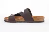 Sandalias con Hebillas de Mujer Piel Marrón Piso Bio Autenti 8287