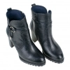 Botines de Tacón en Piel con Cremallera y Plantilla Extraíble - Baerchi 40400