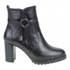 Botines de Tacón en Piel con Cremallera y Plantilla Extraíble - Baerchi 40400
