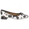 Bailarina Plana Animal Print Punta Fina Tacón Cuadrado D´Angela DDN29004