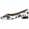 Bailarina Plana Animal Print Punta Fina Tacón Cuadrado D´Angela DDN29004