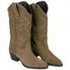 Bota Campera Piel Mujer Media Caña Tacón Ancho Innovation 6533302