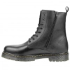 Bota Militar Hombre Piel Cordón y Cremallera Negro Plana Route 83 M102H