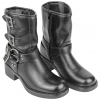 Botas Biker de Media Caña para Mujer con Hebillas y Tacón Medio - Ideal Shoes 9650A