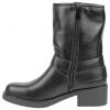 Botas Biker de Media Caña para Mujer con Hebillas y Tacón Medio - Ideal Shoes 9650A