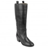 Bota Piel Caña Alta Tacón Ancho Medio Wikers Q-238