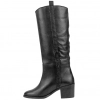 Bota Piel Caña Alta Tacón Ancho Medio Wikers Q-238