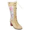 Bota Mujer Piel Estampada Beis Tacón Ancho Laura Vita EVCAO 50