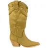 Bota Campera Marrón Tacón Ancho Medio Corina