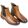 Botines Chelsea de Piel Marrón para Hombre con Efecto Patinado - Innova Shoes B4715 