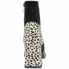 Botín Combinado Negro Tacón Medio  Animal Print  Azarey  578K120
