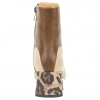 Botines de Tacón Ancho  Animal Print con Punta Fina Bicolor - Azarey 578K381