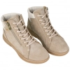 Botín Plano Piel Nobuck Cremallera y Cordones 48Horas 524601