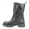 Bota negra motera alta piel piso track Bran´s 14322
