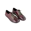 Zapato de Mujer Negro Granate y Marron Subido Elasticos Piel Brans 4008
