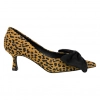 Zapatos lazo animal print tacón medio midi - Buonarotti A-3313 VF