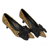 Zapatos lazo animal print tacón medio midi - Buonarotti A-3313 VF