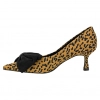Zapatos lazo animal print tacón medio midi - Buonarotti A-3313 VF