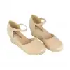 Cuña de Esparto para Mujer Tela Beis Fucsia Negro Rojo Verde 5 Cuerdas Hebilla y Correa Amarpies ACX26484