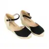 Cuña de Esparto para Mujer Tela Beis Fucsia Negro Rojo Verde 5 Cuerdas Hebilla y Correa Amarpies ACX26484