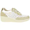 Zapatillas Casuales Piel Beis Cuña Media Elásticos Plantilla Extraíble Amarpies AMD30252