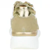 Zapatilla Urbana Piel Blanco Cuña Media Cordón y Cremallera Plantilla Extraíble Amarpies AMD30258