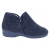 Zapatillas de casa bota mujer invierno con cuña y Doble Cremallera Granate Doctor Cutillas 21660