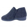Zapatillas de casa bota mujer invierno con cuña y Doble Cremallera Granate Doctor Cutillas 21660
