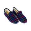 Zapatillas de Mujer de Estar por Casa Invierno Cerradas Azul Estampado a Cuadros Forro Lana de Oveja Javer 120