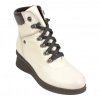 Botines de Piel Beige con Cuña, Cordones y Cremallera Lateral - Kaola 7613
