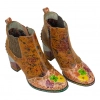 Botines Chelsea de Piel con Estampado Floral y Tacón Geométrico - Laura Vita MAEVAO 05