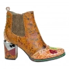 Botines Chelsea de Piel con Estampado Floral y Tacón Geométrico - Laura Vita MAEVAO 05
