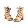 Botines Laura Vita de Mujer Beis Multicolor Violeta Piel Combinada Retro EVCAO 01E