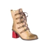 Botines Laura Vita de Mujer Beis Multicolor Violeta Piel Combinada Retro EVCAO 01E