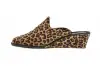 Zapatilla de Casa Mujer Invierno Abierta Cuña Estampado Leopardo Terciopelo Made in Spain 4304