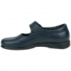 Mercedita Piel Colegial Azul Marino Plana Pito´ss