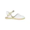 Zapatillas de Esparto Blanca y Beis con Pulsera Michu 8038