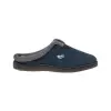 Zapatilla Casa Hombre Invierno Abiertas Marron Gris y Azul Pana Londres Plumaflex 12248