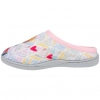 Zapatilla Abierta de Casa Estampada Plumaflex 12317 Chica Corazón