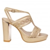 Sandalias de Fiesta con Tacón Ancho y Plantilla de Piel - Prestigio C-542