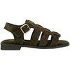 Sandalias cangrejeras de mujer de piel serraje con plantilla gel - Wikers T 162515