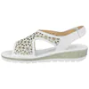 Sandalia Cuña Baja Piel Troquelada Velcro Doctor Cutillas 35334