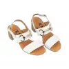 Sandalias de Vestir de Piel para Mujer con Tacón Ancho y Estribo Decorativo plantilla gel - KMN F-7001
